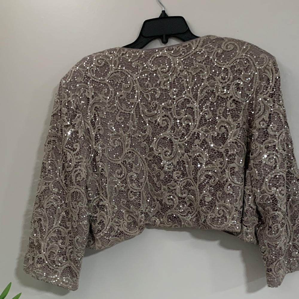 R&M Richards Women's Sequin Lace cardigan - Picture 5 of 5